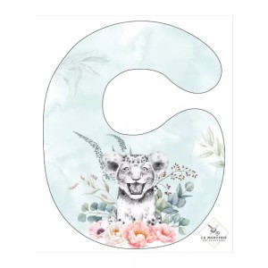 Coupon Bavoir Savane Eucalyptus – Bébé 0-3 mois – Coton Oeko-Tex® à coudre soi-même